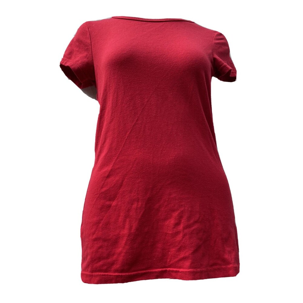 Energie Basic TShirt Jrs Size Small Red Crew Neck Stretch Short Sleeve